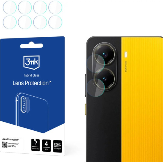 3mk Protection Hybrid Glass for Camera Lens 3mk Lens Protection for Xiaomi Poco X7 Pro - (W-3LenProt-PoX7Xp-0)