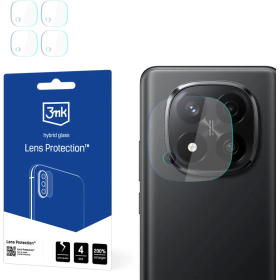 3mk Protection Hybrid Glass for Camera Lens 3mk Lens Protection for Xiaomi Redmi Note 14 Pro+ - (W-3LenProt-RN14P+-0)