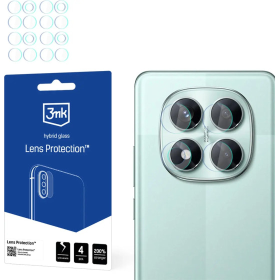 3mk Protection Hybrid Glass for Camera Lens 3mk Lens Protection for Xiaomi Redmi Note 14 Pro - (W-3LenProt-RN14P-0)