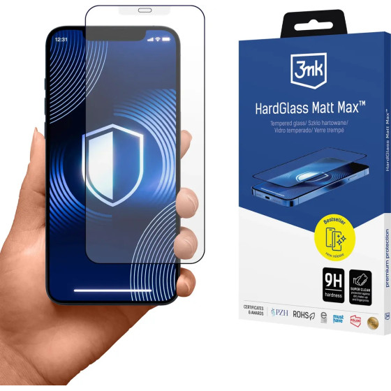 3mk Protection Matte tempered glass 3mk HardGlass Matt Max for Apple iPhone 12 Pro Max - (156160-0)