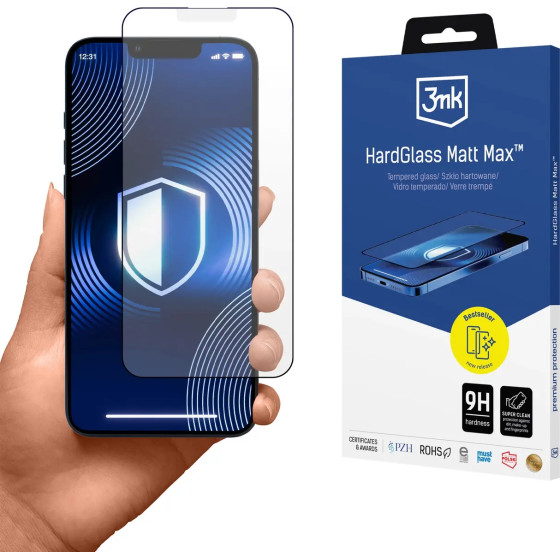 3mk Protection Matte tempered glass 3mk HardGlass Matt Max for iPhone 13 / 13 Pro / 14 - (156162-0)