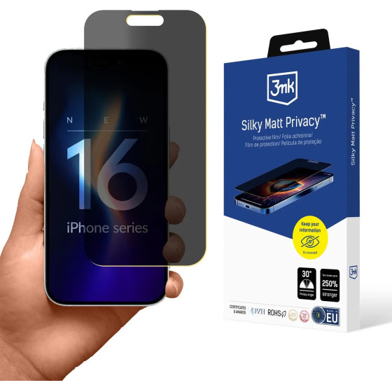 3mk Protection Privacy film matte 3mk Silky Matt Privacy for iPhone 16 Pro Max - (W-3SlMatPv-AiP16PM-0)