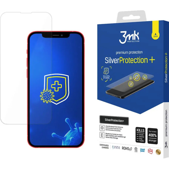 3mk Protection Screen protector for iPhone 13 mini antibacterial screen for gamers from the 3mk Silver Protection+ series - (135561-0)