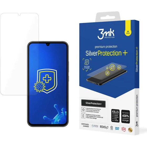 3mk Protection Screen protector for Samsung Galaxy A34 5G antibacterial screen protector for gamers from the 3mk Silver Protection+ series - (149744-0)