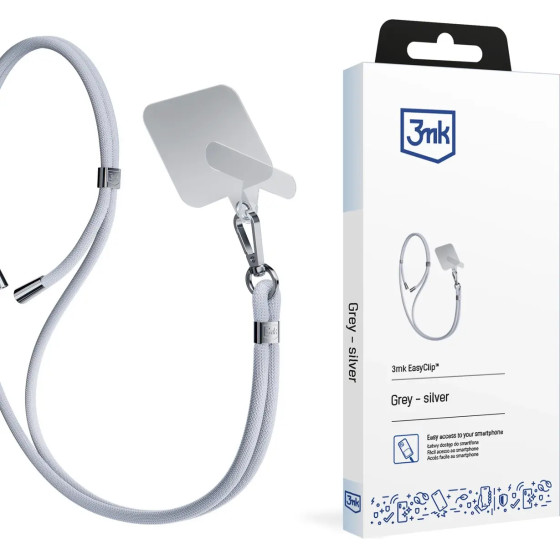 3mk Protection Smartphone Lanyard 3mk EasyClip - Gray - (W-3EaCli-AccGreyS-0)