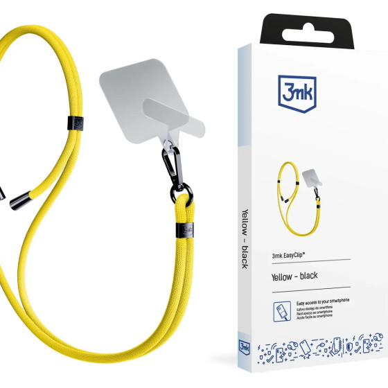 3mk Protection Smartphone Lanyard 3mk EasyClip - Yellow - (W-3EaCli-AccYellB-0)