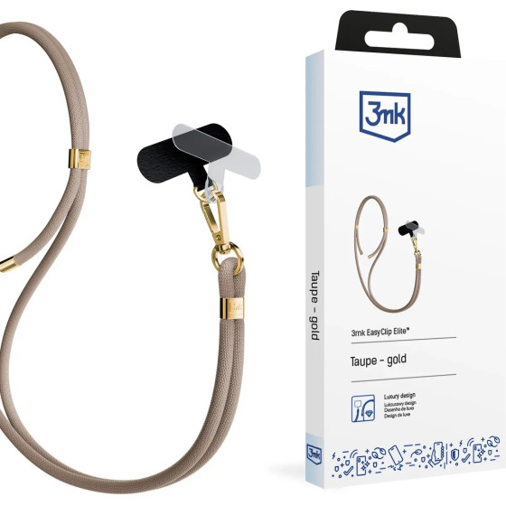 3mk Protection Smartphone Lanyard 3mk EasyClip Elite - Beige - (W-3EaCliEl-AccTaupG-0)