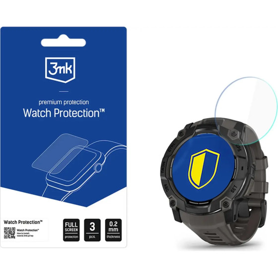 3mk Protection Smartwatch Screen Protector 3mk Watch Protection FlexibleGlass for Garmin Instinct 3 50mm (Amoled, Solar) - (W-3WPrFG-GI350-0)