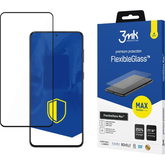 3mk Protection Tempered Glass 3mk FlexibleGlass Max Black for Samsung Galaxy S21+ 5G - (126615-0)