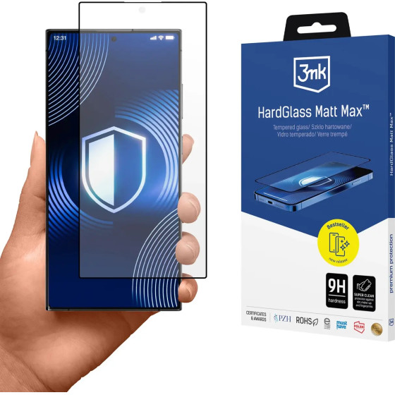 3mk Protection Tempered glass 3mk HardGlass Matt Max for Samsung Galaxy S24 Ultra - (W-3HGMtMx-SaS24U-0)
