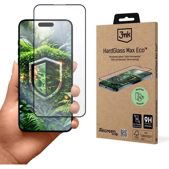 3mk Protection Tempered glass 3mk HardGlass Max Eco for Apple iPhone 14 Pro Max - (W-3HgMaxEco-AiP14PM-0)