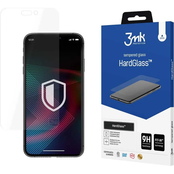 3mk Protection Tempered Glass 9H 3mk HardGlass(TM) for iPhone 14 Pro Max - (146073-0)