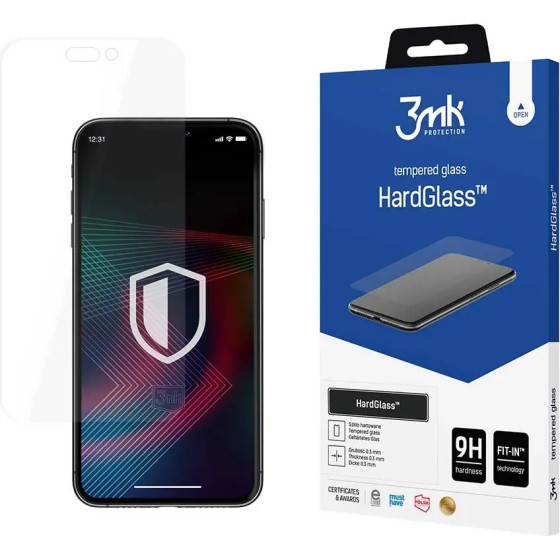 3mk Protection Tempered glass for iPhone 14 Pro 9H from the 3mk HardGlass series - (146072-0)