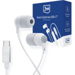 3mk Protection USB-C 3mk Wired Headphones - white - (149584-0)