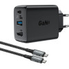 Acefast 2in1 charger GaN 65W USB Type C / USB, adapter HDMI adapter 4K 60Hz (set with cable) black - (A17 black)