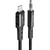 Acefast audio cable MFI Lightning - 3.5mm mini jack (male) 1.2m, AUX black (C1-06 black) - (C1-06-L-3,5mm black)
