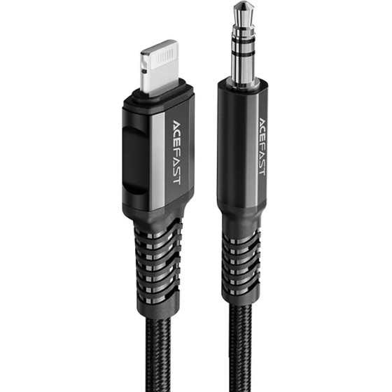 Acefast audio cable MFI Lightning - 3.5mm mini jack (male) 1.2m, AUX black (C1-06 black) - (C1-06-L-3,5mm black)