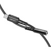 Acefast audio cable USB Type C - 3.5mm mini jack (female) 18cm, DAC, AUX black (C1-07 black) - (C1-07-C-3,5mm black)