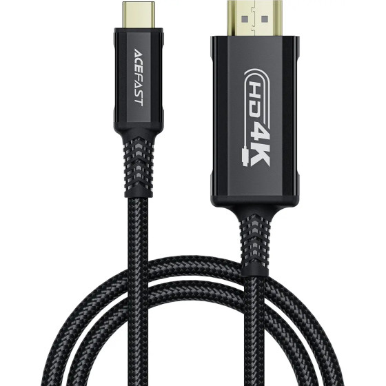 Acefast C1 USB-C/HDMI Video Cable 4K 60Hz HDR 1.8m - Black - (C1-10)