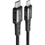 Acefast C1-01 Lightning - USB-C MFi PD cable 30W 3A 480Mb/s 1.2m - black - (C1-01-C-L black)