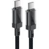 Acefast C12 USB-C / USB-C PD cable 60W 480Mb/with nylon braid - black - (C12-03)