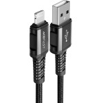 Acefast cable MFI USB - Lightning 1.2m, 2.4A black (C1-02 black) - (C1-02-A-L black)