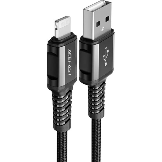 Acefast cable MFI USB - Lightning 1.2m, 2.4A black (C1-02 black) - (C1-02-A-L black)