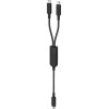 Acefast C5 USB-C - USB-C / USB-C 2in1 100W 480Mb/s cable - black - (C5-11)