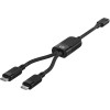 Acefast C5 USB-C - USB-C / USB-C 2in1 100W 480Mb/s cable - black - (C5-11)