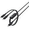 Acefast C5 USB-C - USB-C / USB-C 2in1 100W 480Mb/s cable - black - (C5-11)