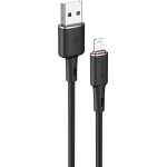 Acefast cable MFI USB - Lightning 1.2m, 2.4A black (C2-02 black) - (C2-02-A-L black)
