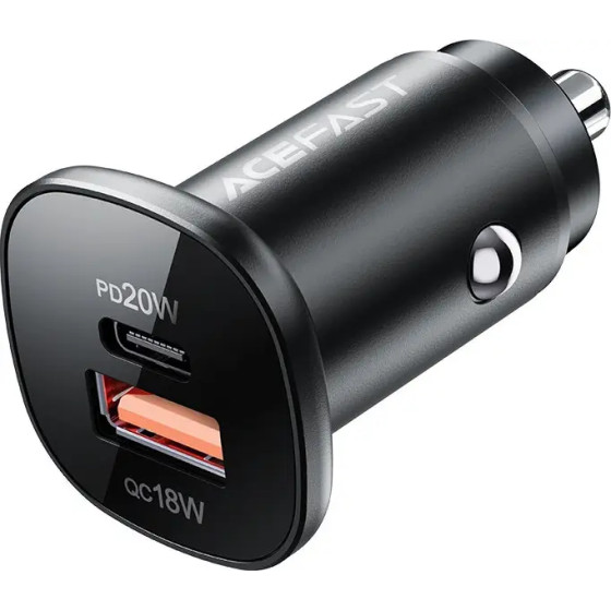 Acefast car charger 38W USB Type C / USB, PPS, Power Delivery, Quick Charge 3.0, AFC, FCP black - (B1 black)
