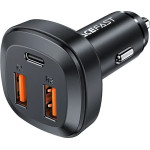 Acefast car charger 66W 2x USB / USB Type C, PPS, Power Delivery, Quick Charge 4.0, AFC, FCP, SCP black (B9) - (B9 black)
