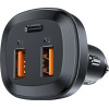 Acefast car charger 66W 2x USB / USB Type C, PPS, Power Delivery, Quick Charge 4.0, AFC, FCP, SCP black (B9) - (B9 black)