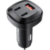 Acefast car charger 66W 2x USB Type C / USB, PPS, Power Delivery, Quick Charge 4.0, AFC, FCP, SCP black - (B3 black)