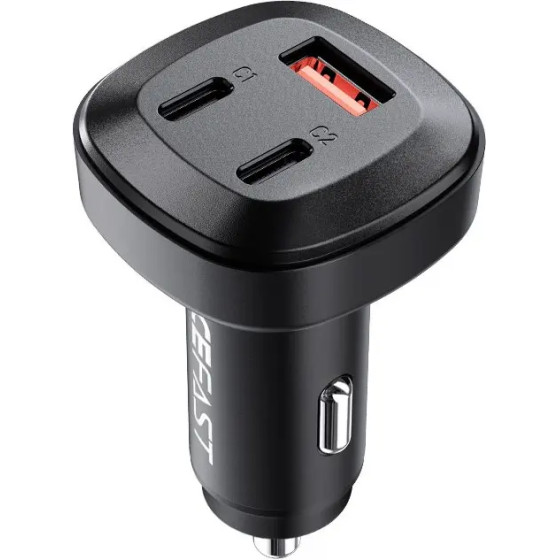 Acefast car charger 66W 2x USB Type C / USB, PPS, Power Delivery, Quick Charge 4.0, AFC, FCP, SCP black - (B3 black)