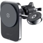Acefast car holder with MagSafe / Qi inductive charger + USB-A USB-C cable - black - (D18)