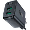 Acefast charger 2x USB 18W QC 3.0, AFC, FCP black - (A33 black)