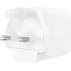 Acefast charger GaN 65W 3 ports (1xUSB, 2xUSB C PD) UK plug white (A44) - (A44-white)