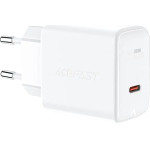 Acefast charger GaN USB Type C 30W, PD, QC 3.0, AFC, FCP white - (A21 white)