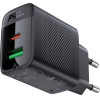 Acefast Charger Network GaN USB-A / USB-C PD 20W - Black - (A78)