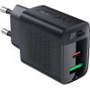 Acefast Charger Network GaN USB-A / USB-C PD 20W - Black - (A78)