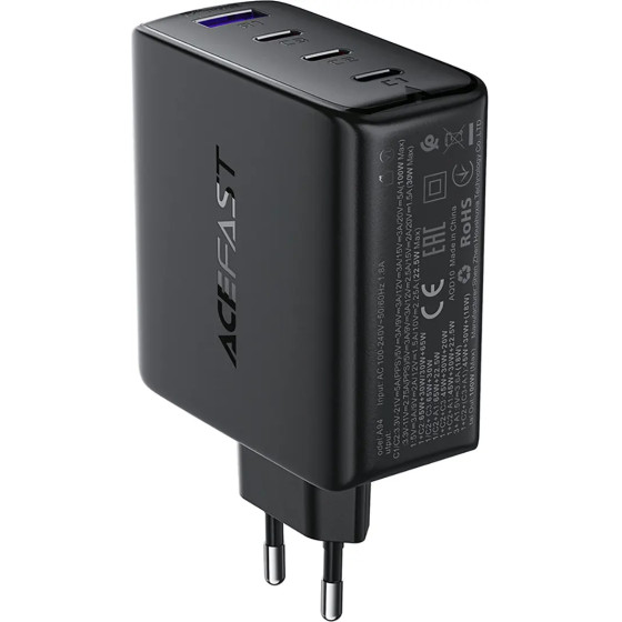 Acefast Charger Network GaN2 USB-A / 3x USB-C PD 100W - Black - (A94)