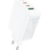 Acefast fast charger GaN (2x USB-C / USB-A) PPS / PD / QC4+ 65W white (A41) - (A41-white)
