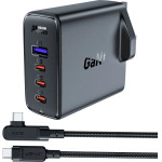 Acefast Fast charger GaN UK 100W Power Delivery 3x USB C 1x USB - black - (A40)