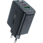 Acefast fast charger GaN (2xUSB-C / USB-A) PPS / PD / QC4+ 65W black (A41) - (A41-black)