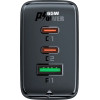Acefast fast charger GaN (2xUSB-C / USB-A) PPS / PD / QC4+ 65W black (A41) - (A41-black)
