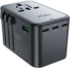 Acefast GaN 75W PD travel charger adapter 3x USB-C 2x USB-A - black - (Z1)