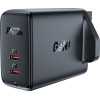 Acefast GaN charger (UK plug) 2x USB Type C 50W, Power Delivery, PPS, Q3 3.0, AFC, FCP black (A32 UK) - (A32 black)