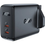 Acefast GaN charger (UK plug) 2x USB Type C 50W, Power Delivery, PPS, Q3 3.0, AFC, FCP black (A32 UK) - (A32 black)